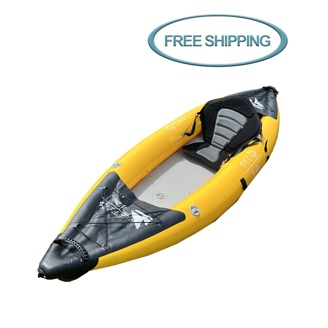 Inflatable one-person kayak